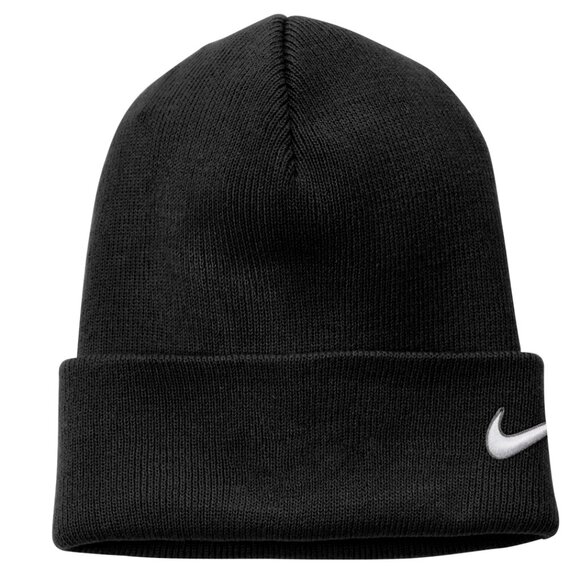 NWT Nike Cuffed Knit Beanie Black CW6117-010 Men's Size OS Standard Fit - Picture 2 of 3